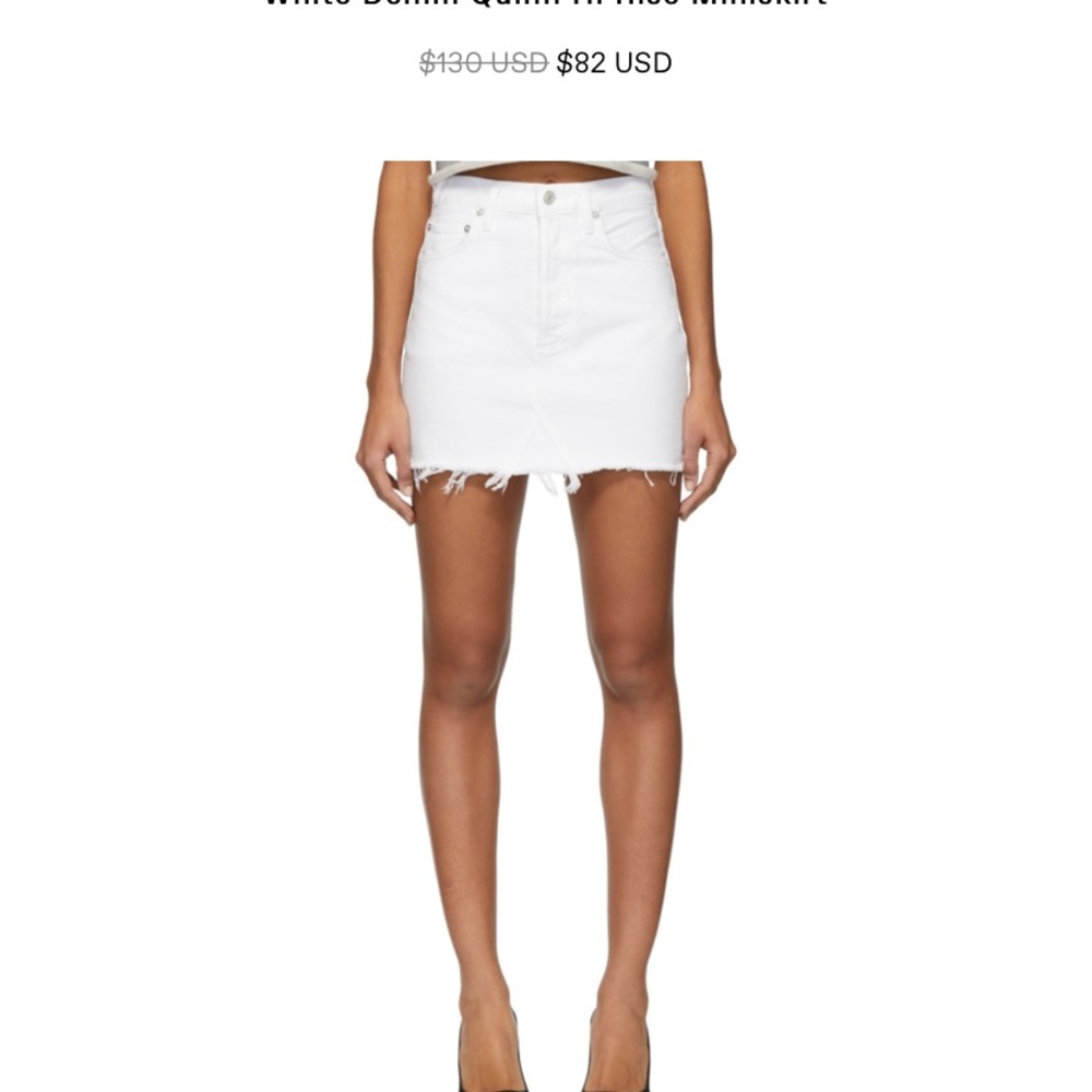 AGOLDE White mini skirt